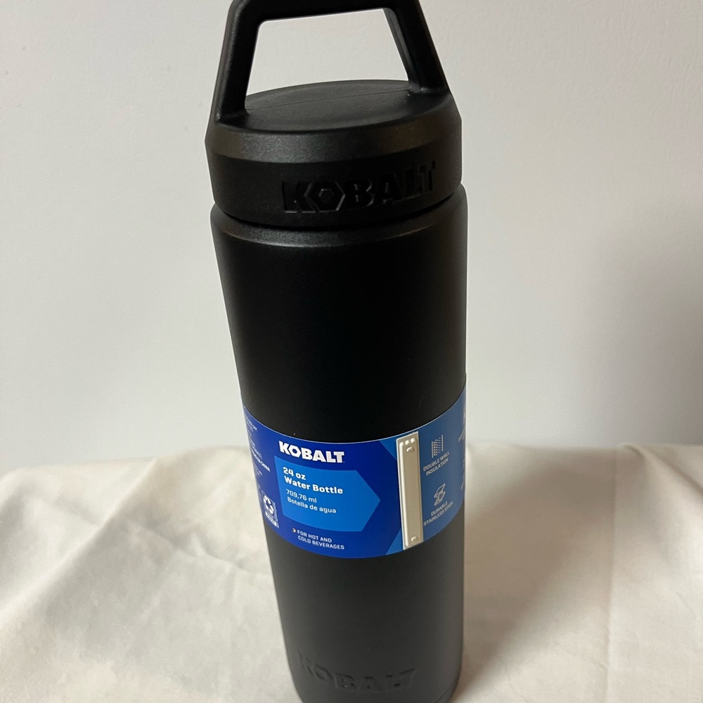 Kobalt Black Insulated Water Bottle
